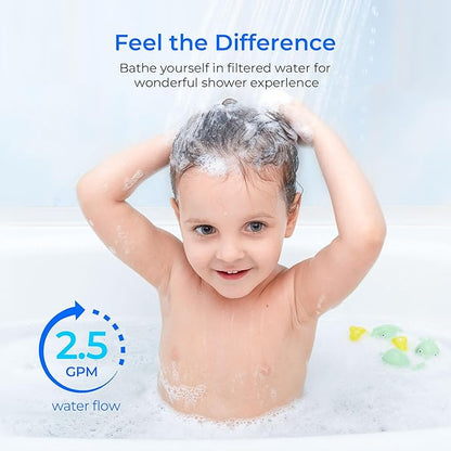 Waterdrop WHR-140 Shower Filter Replacement for Culligan® WHR-140, WSH-C125, ISH-100, HSH-C135, Shower Head Water Filter, with Advanced KDF Filtration Material, Pack of 3