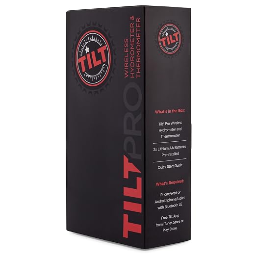 Tilt Pro Wireless Hydrometer and Thermometer Blue: Patented Brewing Technology for Professional Brewers with High Accuracy for Beer, Wine, Cider, Mead & More