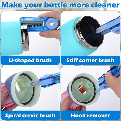 Palksky Water Bottle Cleaning Brush Kit, Brush and Straw Cleaner for Owala, 5 PCS