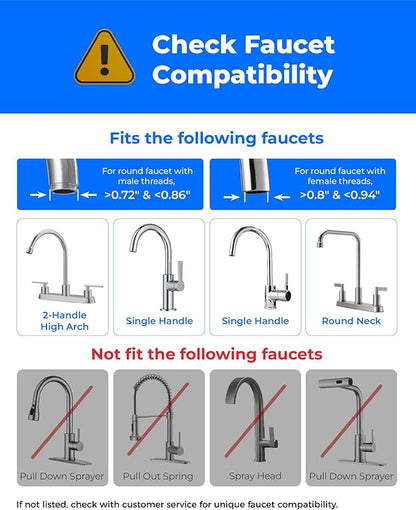 [Ultra Filtration] Waterdrop Countertop Water Filter, Filter Life Reminder, 4000 Gallons, Reduces Heavy Metals, Bad Odor, and 99% Chlorine (1 Filter Included) WD-CTF-07