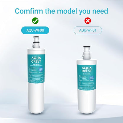 AQUA CREST 3US-PF01 Water Filter Replacement for Filtrete® 3US-PS01, 3 Pack | Compatible with Filtrete® 3US-MAX-F01H, 3US-PF01H, HF20 HF25 HF27, Manitowoc K-00337, K-00338, Delta RP78702, NSF/ANSI 42