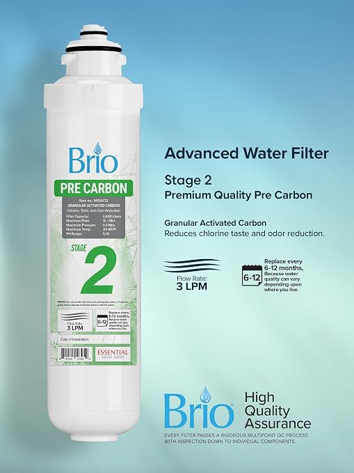 Brio Water Cooler Filter Replacement - Stage-2: Pre Carbon Granular Activated Carbon - for Brio model CLPOUROSC420RO