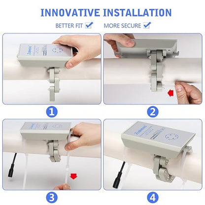 Electronic Water Descaler, Zuomeng Whole House Descaler with High Efficiency in Dissolving Scale for 2000-5000 sq ft Homes, 1.5” Pipes, Water Softener Alternative, No Chemicals, Salt or Filters