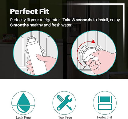 ICEPURE PLUS NSF/ANSI 53 DA29-00020B Refrigerator Water Filter Compatible with Samsung DA29-00020A/B, DA29-00020B-1, HAF-CIN/EXP, 46-9101, RF4267HARS, 1PACK