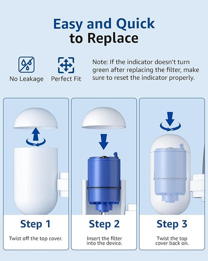 Waterspecialist 708A Faucet Replacement Filter, Compatible with All PUR® PLUS Water Filter, PUR® PLUS RF9999® Faucet Water Filter, NSF 42 Certified, 1200-Gallon, 4 Pack