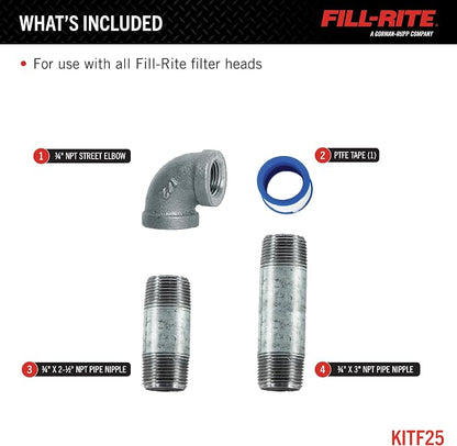 Fill-Rite KITF25 Filter Installation Kit for 3/4" Filter Head
