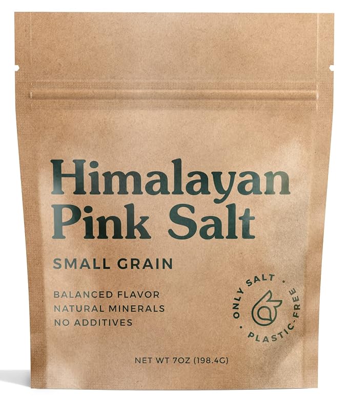 Himalayan Pink Salt - Organic, Unrefined, Kosher - Coarse Grain - 7oz Pouch