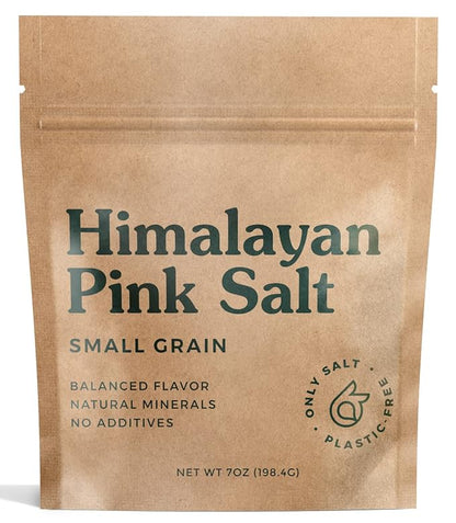 Himalayan Pink Salt - Organic, Unrefined, Kosher - Coarse Grain - 7oz Pouch