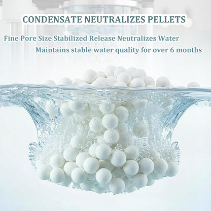 Condensate Neutralizer, 3.3 Lbs Condensate Neutralizer Refill Media Pellets 7-8mm Calcite Water Heater Media Filter