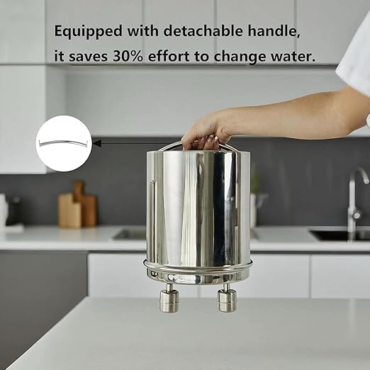 2.25G Ultra-Filtration Gravity Water Filter System, 304 Stainless Steel Countertop System with 2 Filters, Metal Faucet, Handle & 2 Leak-Proof Valves, NSF/ANSI 42 Certified, Removes 99% of Chlorine