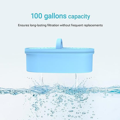 AQUA CREST PF-AL Alkaline Water Filter Replacement for Waterdrop® Pitcher Filtration System, Fits Waterdrop® PF-AL, Reduces PFOA/PFOS, Chlorine, Last Up to 100 Gallons, 2 Pack