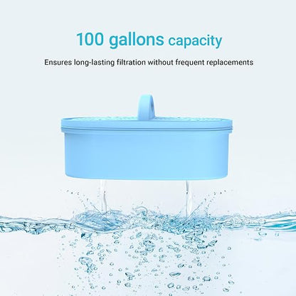 AQUA CREST PF-AL Alkaline Water Filter Replacement for Waterdrop® Pitchers | Replacement for Waterdrop® Pitcher and Dispenser & PF-AL Filter, Reduces PFOA/PFOS, Chlorine, Last Up to 100 Gallons, 1 Pack