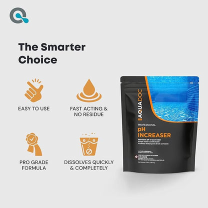 MAV AquaDoc pH Up for Swimming Pools - 5lb - pH Increaser for Pool Water - Sodium Carbonate Soda Ash for Swimming Pools - Pool Chemicals Made in the USA