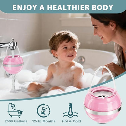 NIROKET Bath Filter for Tub, 8 Stages Bathtub Water Filter Removes Hundreds of Contaminants for Softer, Smoother Skin 2500 Gallons of Filtration, BPA Free