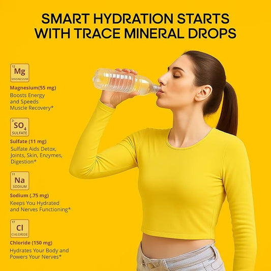 LyteLine Trace Mineral Drops 100ml x 200 Servings - Max-Absorption Ionic Natural Low Sodium Trace Minerals Concentrate to Balance the Body's pH - Non-GMO, Vegan, Kosher, and Keto Friendly