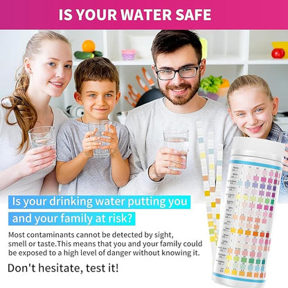 21 in 1 Water Testing Kits for Drinking Water - Accurate Drinking Water Test Kit - Water Test Strips for House Water Well and Tap Water for pH Hardness Chlorine Lead Iron Bacteria & More