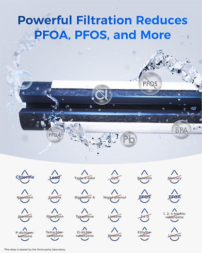 Waterdrop Plus 4396508 Refrigerator Water Filter, Replacement for Whirlpool® 4396510, EveryDrop® Filter 5, NSF/ANSI 401&53&42 Certified, Reduce RFAS, 2 Filters(Package may vary)