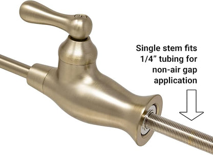 Metpure Non-airgap NSF Certified RO Faucet Reverse Osmosis Drinking Water Filtration System Water Dispenser Spout (Champagne Gold) Vase Style with Faucet Wrench.