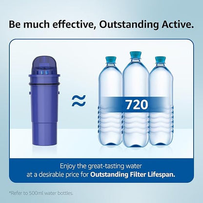Overbest 7010 Filter Replacement for Pur®, Pur® Plus Water Filter Pitchers and Dispensers, CRF950Z, PPF951K, PPF900Z Water Filter, NSF Certified Pitcher Water Filter, 4 Pack