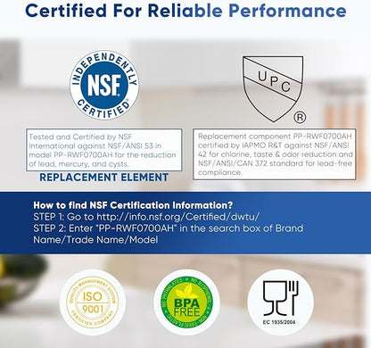 PUREPLUS DA29-00020B NSF/ANSI 53&42 Certified Replacement for SAMSUNG Fridge RF28HFEDTSR, RF263BEAESG, RF263BEAESR AA, HAF-CIN/EXP, RF28HMEDBSR/AA, RWF0700A Refrigerator Water Filter, 3PACK