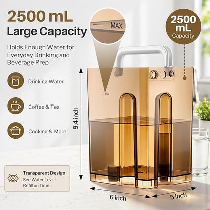 Replacement Water Tank Compatible With Bluevua RO100ROPOT & RO100ROPOT(UV) Reverse Osmosis, 2500ml Large Capacity Feed Water Reservoir, Durable Detachable Container, Easy Maintenance