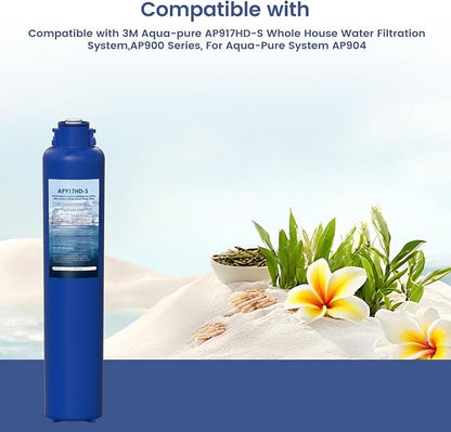 AP917HD-S AP904 Whole House Sanitary Quick Change Replacement Water Filter Compatible with 3M Aqua-Pure AP904 System, 100,000 Gallons 1 Pack