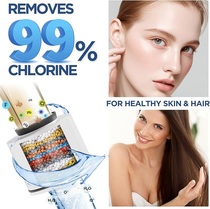 2 Pcs Shower Head Filter Replacement Cartridge for HOPOPRO Filtered Fixed Shower Heads: B0FCFFG8V9, B0FM2TWFGJ, B0FM342LZ2 Remove Chlorine, Heavy Metals for Better Skin & Hair