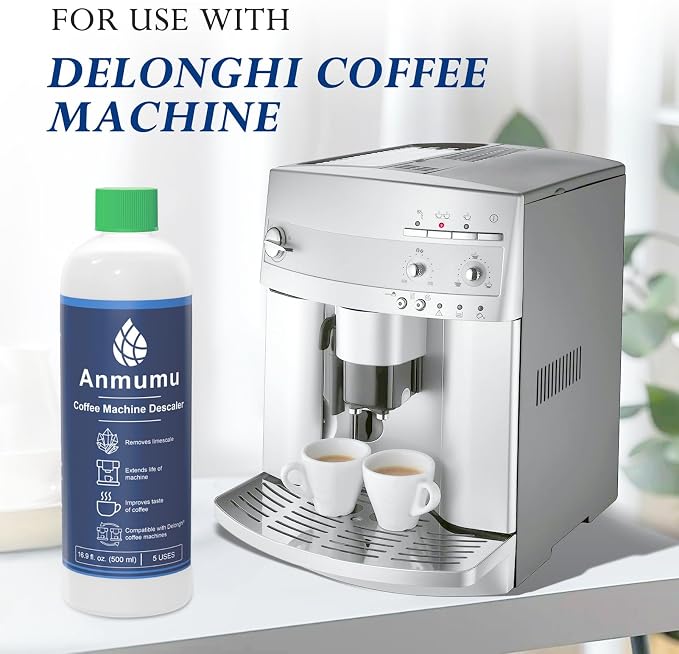 Anmumu Delonghi* Descaler EcoDecalk Cleaner for All Delonghi* Machines|delonghi* Descaling Solution 5 Uses(500 ML Pack)