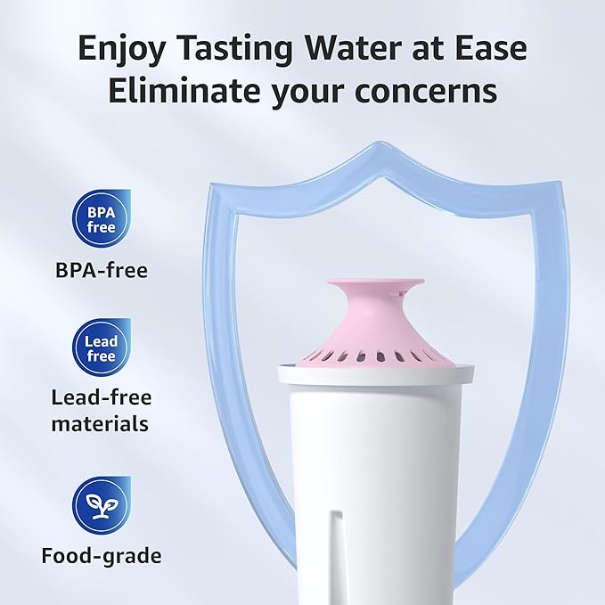 Overbest Magnesium Pitcher Water Filter, Replacement for Brita® Pitchers and Dispensers, Brita® Classic 35557, OB03, Mavea® 107007, and Amazon Basics® 10-Cup Pitcher, Includes 3 Filters