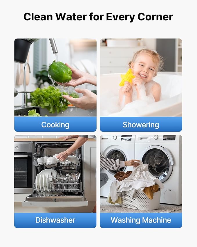 VEVOR Whole House Water Filter System, 3-Stage | Sediment, PHO, CTO | 4.5" x 20" Home Water Purifier Filter Reduce Chlorine, Bad Taste, Odor, Rust, Prevent Scale and Corrosion
