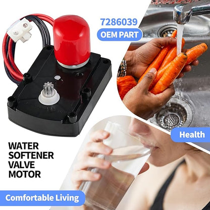 7286039 Water Softener Valve Motor with Gear 7283489 Replaces Old Part Numbers: 7281291,7384691,7234731,WS26X10021,WS26X21821,Fit for Softener Systems