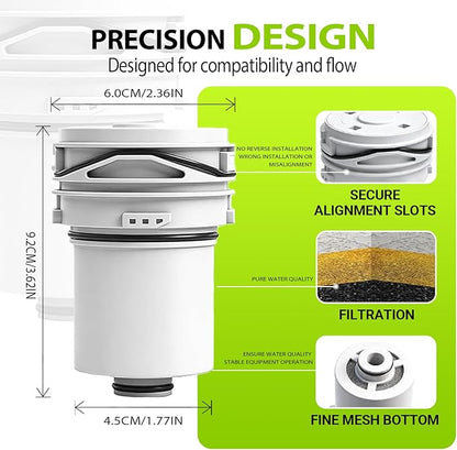 Shower Filter - Replacement Cartridges Compatible with Delta Clarifi, Reduces Dry Skin and Hair Damage (2 Pack)