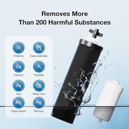 Gravity Water Filter Replacement for Berlkey BB9-2 Black Filters & PF-2 Fluoride Filters, 7-Stage Filtration, NSF 42 & 372 Certified, 4 Pack (2 Black, 2 Fluoride)