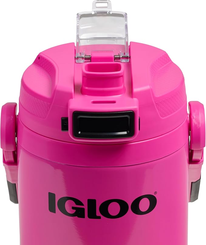 Igloo Rival Fusion 54 Oz Stainless Steel Sport Bottle | Insulated Water Jug | Pink Fizz