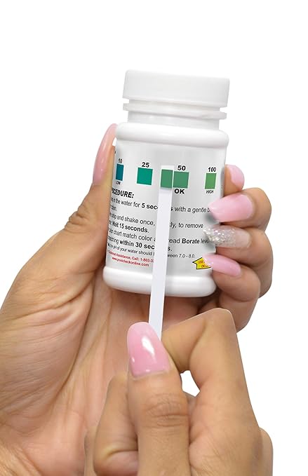 Pool Check Borate Test Strips for Pools & Spas – 50 Count | Made in USA | Professional-Grade Accuracy Used by Pool Pros