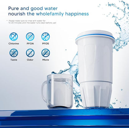 BOGDA 6 Pack Water Filter Replacement Zero, 5-Stage Compatible with Zero Pitcher and Dispenser, Fit for Zero Filter Water Replacement Filters and ZR-001 ZR-017 ZR-004