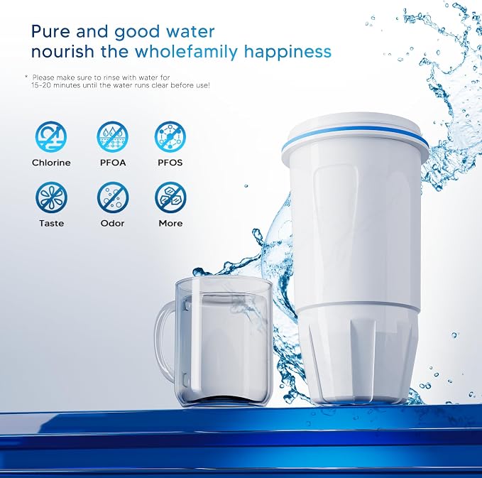 BOGDA 12 Pack Water Filter Replacement Zero, 5-Stage Compatible with Zero Pitcher and Dispenser, Fit for Zero Filter Water Replacement Filters and ZR-001 ZR-017 ZR-004 ZR-600