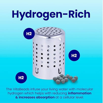 DYLN VitaBead Diffuser | Creates Hydrogen-Rich, pH 9+ Alkaline Antioxidant Water | Replacement for DYLN Bottle | Natural Mineral Ionized Hydrogen Generator for Delicious Tasting Water | 1-Pack