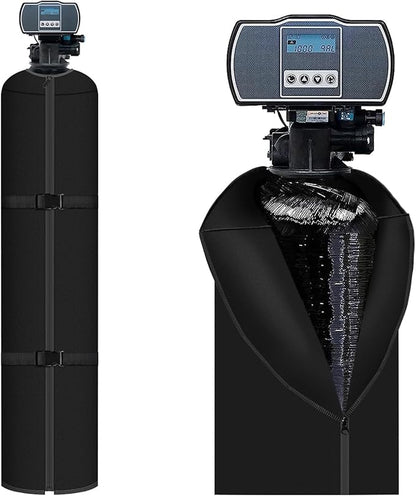 Water Softener Tank Jacket, 3mm Neoprene Water Softener Cover Insulated, Heavy Duty Tank Cover to Prevent Sweating, 9''D x 48''H- Black