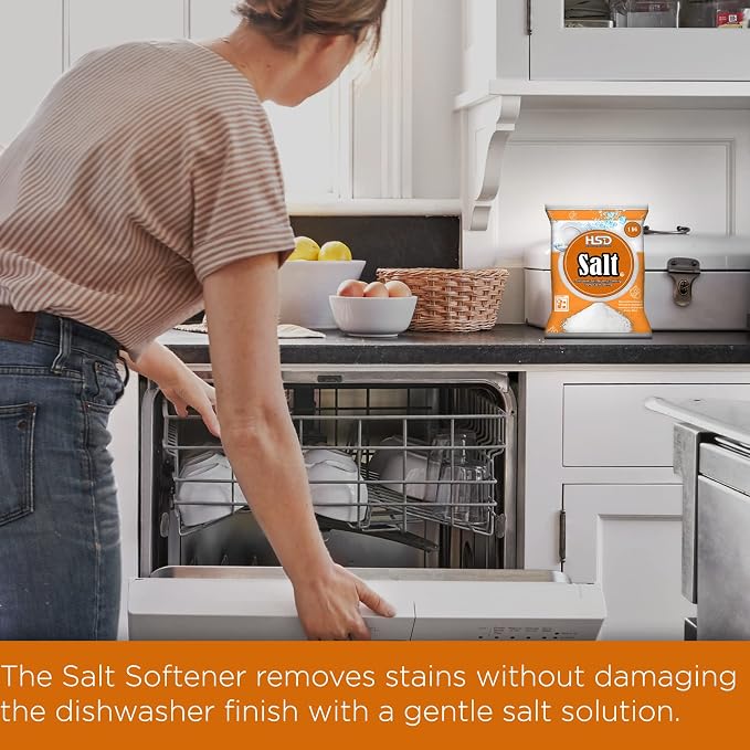 1kg Dishwasher Salt, Powerful Cleaning Dishwasher Salt, softener salt, Best For Laundry Kitchen Dish Washing, Compatible to All Water Softner Machines, Premium Food Grade 100% Genuine British Salt (5)