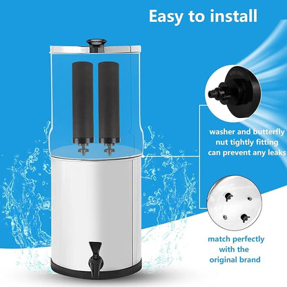 Water Filter Replacement for Black Carbon Block Filters System,Pack of 4 | Compatible with Travel,Big,Royal,Imperial Gravity Countertop Purification Elements, Removes Chlorine,Capacity 6,000 Gallons