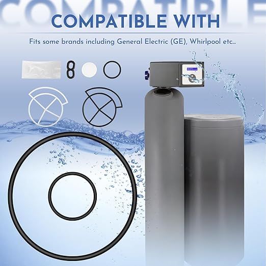 Seal Kit WS35X10020 for Water Softener Compatible with General Electric (GE) and Whirl'pool, for High Flow 1" Water Softeners