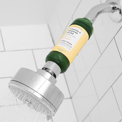 VOESH Vitamin C Shower Filter, Citrus Crush, Shower Aromatherapy, Water Purifier, Water Softener, Vegan Probiotics, Spa Shower Head, Water Filter, Shower Self-Care