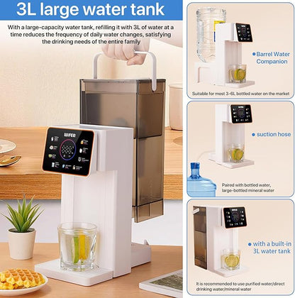 Instant Hot Water Dispenser Filter, Electric Hot Water Kettle Countertop Water Filter System, 12 Temperatures & 8 Volume Settings, Safety Lock, Hot Water Boiler Warmer for Home, Baby, Office