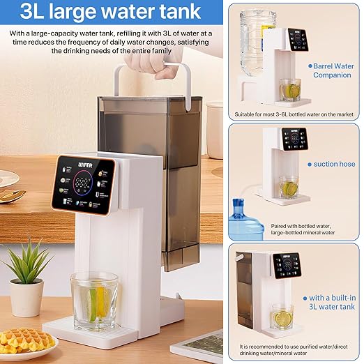 Portable Water Purifier with Dual Hot and Cold Water Outlets Ready to use Straight Out of the Box No Installation Required