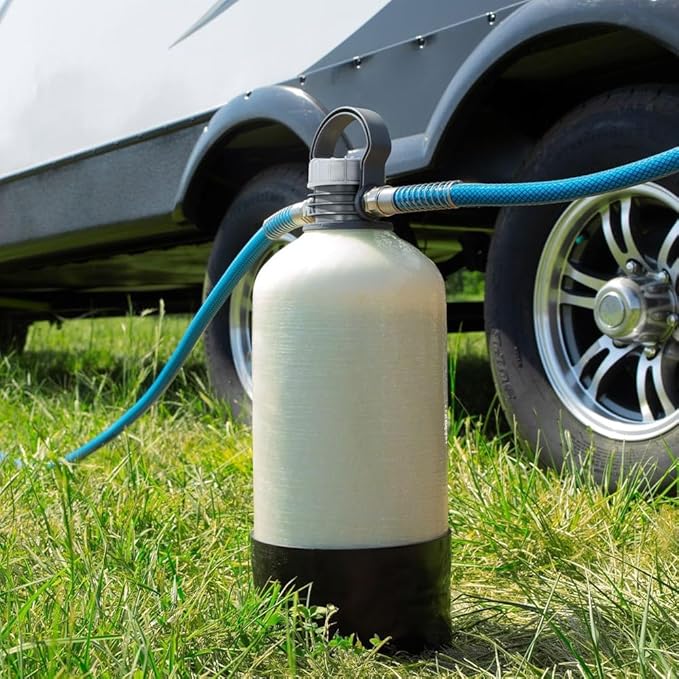 Camco TastePURE Portable Water Softener | Helps Reduce The Hardness of Your RV or Boat's Water | Features a Compact Design (40655)