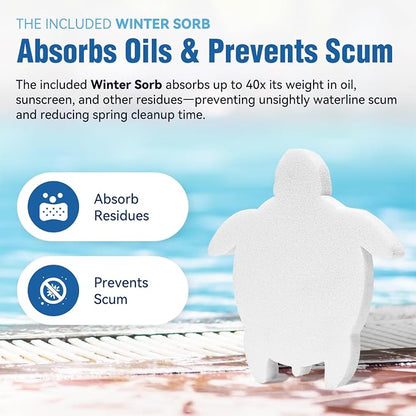 Pool Closing Kit for Above & In-Ground Pools – Winterizing Chemicals for Clean, Clear Water, Prevents Pool Algae Growth-Up to 15,000 Gallons
