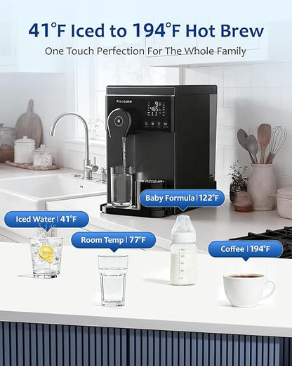 Countertop Reverse Osmosis Water Filter with Instant Hot and Ice-Cold Water, 6-Stage RO with UV, Smart TDS Monitor, Tank or Direct Connect, 3:1 Low Waste, for Home and Office