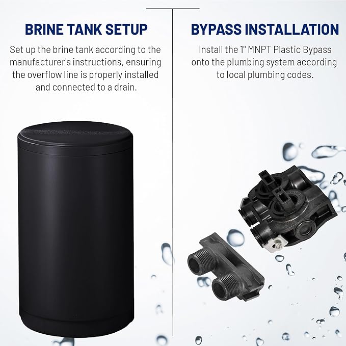 AFWFilters Iron Pro 2 Combination Water Softener Iron Filter Fleck 5600SXT Digital Metered Valve 64,000 Grain - High Flow for Whole House Use - Removes Hardness, Iron, Manganese, Sediment, Rust