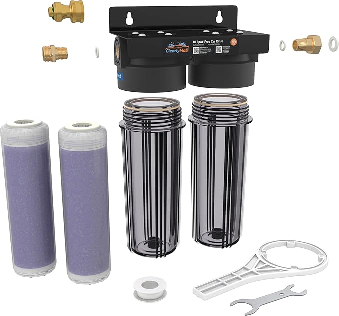 Deionized Spot-Free Car Wash Rinse System Unit, Spotless Water Deionizer for Car Washing, RV, and Motorcycle, Without Hose